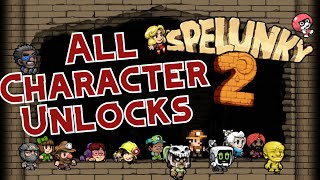 Spelunky 2  How to Unlock Every Character amp Seeded Runs w Voice Over [upl. by Kenweigh]