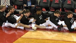 Best highlights from the Nebraska basketball teams bench  College Basketball Highlights [upl. by Norrat]