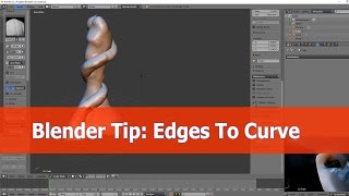 Blender Quick Tip Edges to Curves [upl. by Ransome]