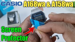 How to apply Screen Protector On Casio A168wa amp A158wa [upl. by Melone955]