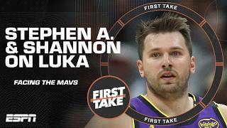 Stephen A COMPLETELY DISAGREES with Shannon Sharpe about Luka Doncic facing the Mavs 📢  First Take [upl. by Mcnalley398]