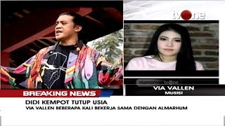 Kaget Didi Kempot Tutup Usia Via Vallen Mengaku Sempat Berfirasat  tvOne [upl. by Lochner598]