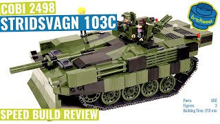 COBI 2498 Stridsvagn 103C  Speed Build Review [upl. by Htiekel409]