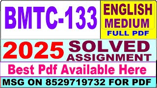 BMTC 133 solved assignment 2025  bmtc 133 solved assignment 202425 in English  ignou bmtc133 [upl. by Zellner]