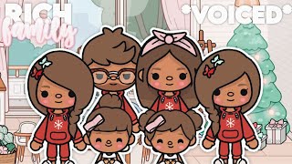 RICH Family CHRISTMAS ROUTINE  With Voices  Toca Life World Family Roleplay [upl. by Yeliab]