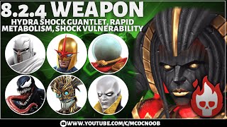 MCOC Act 824  Weapon Hydra Shock Guantlet Rapid Metabolism Shock Vulnerability  Morningstar [upl. by Enaxor]