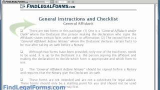 Sample General Affidavit Form [upl. by Becht]