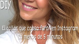 DIY Hazte el COLLAR que está REVOLUCIONANDO Instagram por menos de 2 euros  2019 Awesome necklace [upl. by Colon828]