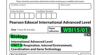 A level  Biology  Unit 5  Edexcel  January 2023 [upl. by Secrest]