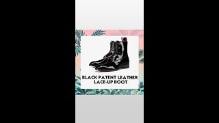 🌟 Black Patent Leather LaceUp Boot 🌟 [upl. by Mills]