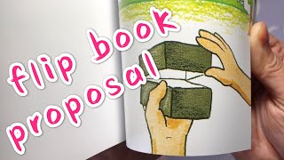 flippestflipbook proposal with engagement ring compartment [upl. by Adnam]