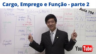 Direito Administrativo  Cargo Emprego e Função  parte 2  Aula 194  Eduardo Tanaka [upl. by Gillie]