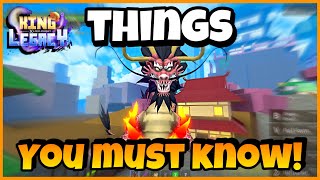 9 Things You MUST Know As A Beginner   King Legacy [upl. by Aneeras]