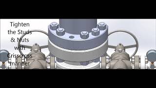 Solidworks Animation for Wellhead Installation [upl. by Dumm]