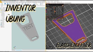 Inventor Tutorial  Flaschenöffner konstruieren amp 3D Drucken [upl. by Suaeddaht]