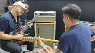 alex hutchings guitar jam with 蔡剑 at musicchina expo 2024 sunny jazz [upl. by Repip653]