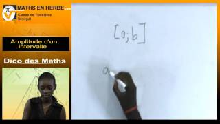 Dico des Maths  25  Amplitude dun intervalle [upl. by Wiatt971]