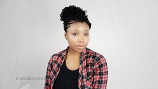 3 Micro Braid Hairstyles For African American Hair Zillion Braids Updos Tutorial Part 7 [upl. by Ysle]