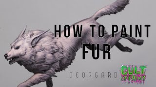 How to paint FUR on miniatures Using Wulf from our Deorgard kickstarter [upl. by Gastineau]