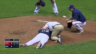 MLB Pitchers Hit With Comebackers [upl. by Alfonzo397]