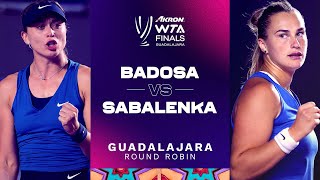 Aryna Sabalenka vs Paula Badosa  2021 WTA Finals Round Robin  WTA Match Highlights [upl. by Stodder]