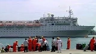 Webcast Cruise Ship Arrives in Seychelles [upl. by Nirrak]