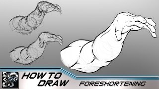 How to Draw Foreshortening for Comic Book Superheroes  Tutorial [upl. by Raine]