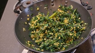 Homemade Methi Bhaji Sabzi Fenugreek leaves vegetable EASY RECIPE [upl. by Atirehs]