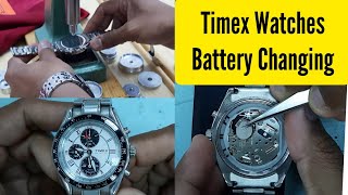 How to change a battery on a Timex alarm watches  Watch Repair Channel [upl. by Ayikaz]