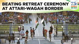 Watch Beating Retreat Ceremony At Attari Wagah Border Ahead Of Republic Day  26 January [upl. by Monney]