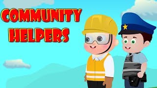 Community Helpers for Kids  Nursery Rhyme for Childrens [upl. by Hardy]