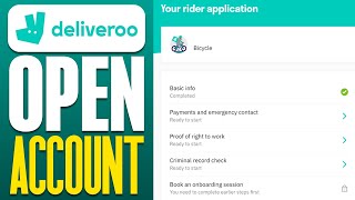 How To Open Deliveroo Rider Account In 2024 [upl. by Luba]