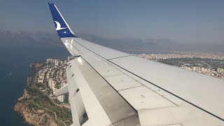 Turkish Airlines Anadolujet  B737800 Prishtina to Antalya Full Flight [upl. by Pisarik703]