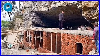 Amazing rock cave house building process [upl. by Gabler]