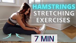 7 MIN STRETCHING EXERCISES AFTER WORKOUT  HAMSTRINGS  Relaxation amp Flexibility  No Equipment [upl. by Nwahsir457]