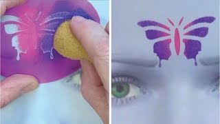 Learn to create and apply stencils  Face Painting Made Easy PART 6 [upl. by Edelsten672]