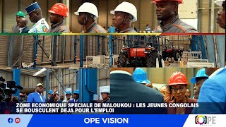 CONGO  ZONE ECONOMIQUE SPECIALE DE MALOUKOU  LES JEUNES CONGOLAIS SE BOUSCULENT DEJA POUR LEMPLOI [upl. by Berl]