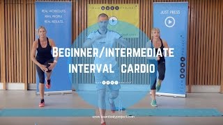 Beginnerintermediate interval cardio workout  Cardio starter 2 [upl. by Eilyak]