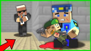 KEREM KOMİSER VE BEBEK ASKER VURULDU 😱  Minecraft [upl. by Nwahsav]