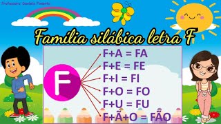 Família silábica da letra F  Alfabetização [upl. by Aldon]