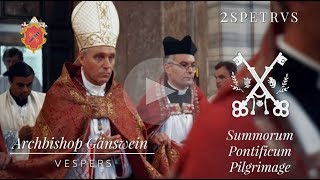 Archbishop Gänswein commemorates Summorum Pontificum  Vespers  Latin Mass Pilgrimage Rome [upl. by Elbring]