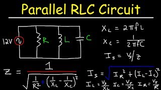 Parallel RLC Circuit Example Problem [upl. by Arzed]