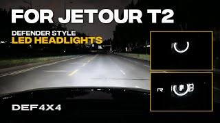 Jetour T2 upgrades Defender headlights do you want to know how bright it is [upl. by Ivzt]