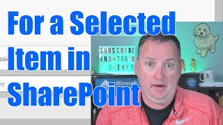 Power Automate for a selected item SharePoint trigger [upl. by Armelda]