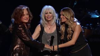 Carrie Underwood Emmylou Harris amp Bonnie Raitt  quotBlue Bayouquot Linda Ronstadt  2014 Induction [upl. by Frederich]