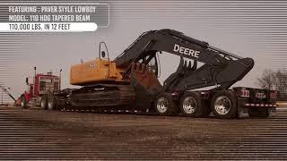 Gooseneck Lowboy Paving Trailers for Sale from XL Specialized Trailers [upl. by Nnylaj]