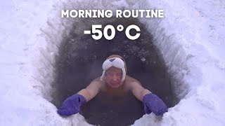 The Yakutian Morning Routine Ice Bath 50°C58°F [upl. by Clemmy966]