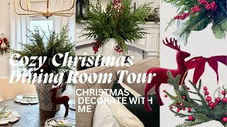 Cozy Elegant Christmas Dining Room Tour Decorating Interior Design [upl. by Henricks831]