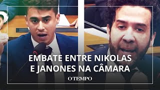 Embate entre Nikolas Ferreira e Andre Janones na Câmara [upl. by Kafka726]