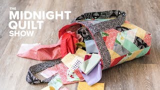 A QUILTED TOTE BAG Challenge with The Crafty Gemini  Midnight Quilt Show [upl. by Gnanmos154]